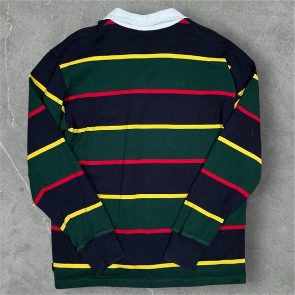 NBA Rowing Blazers Chicago Bulls Polo Rugby Size Large Striped Colorblock Shirt - Picture 2 of 10
